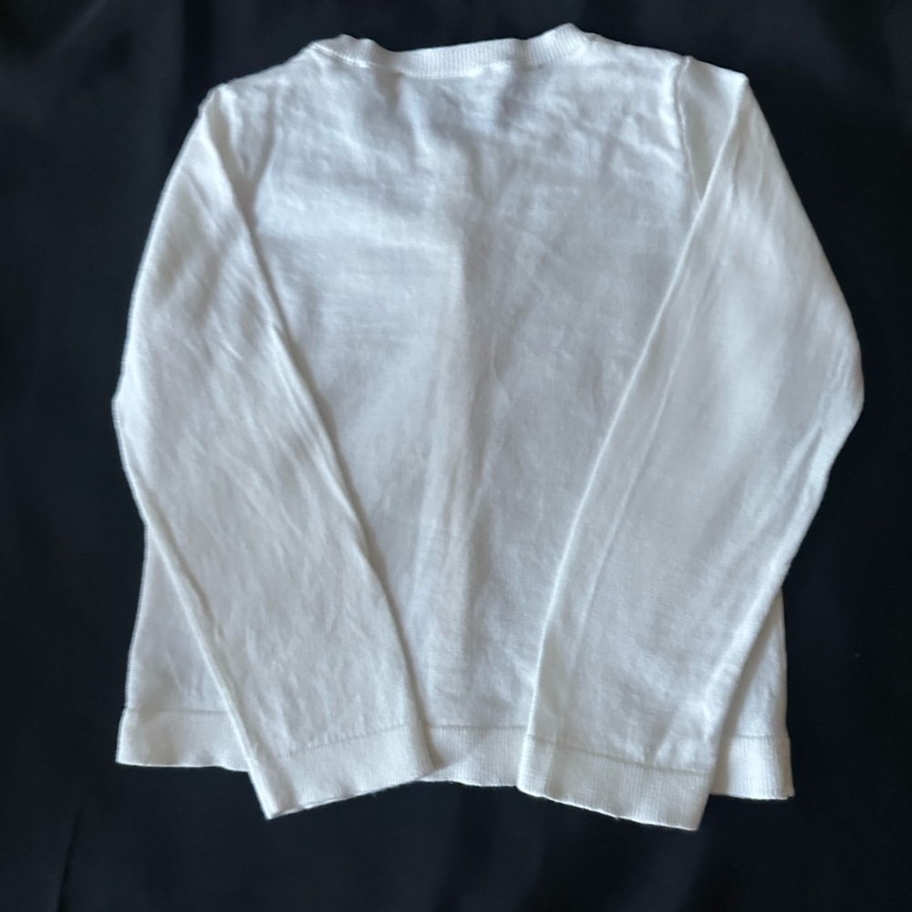 Bonpoint White Cotton Cardigan Size 2T - Picture 4 of 9